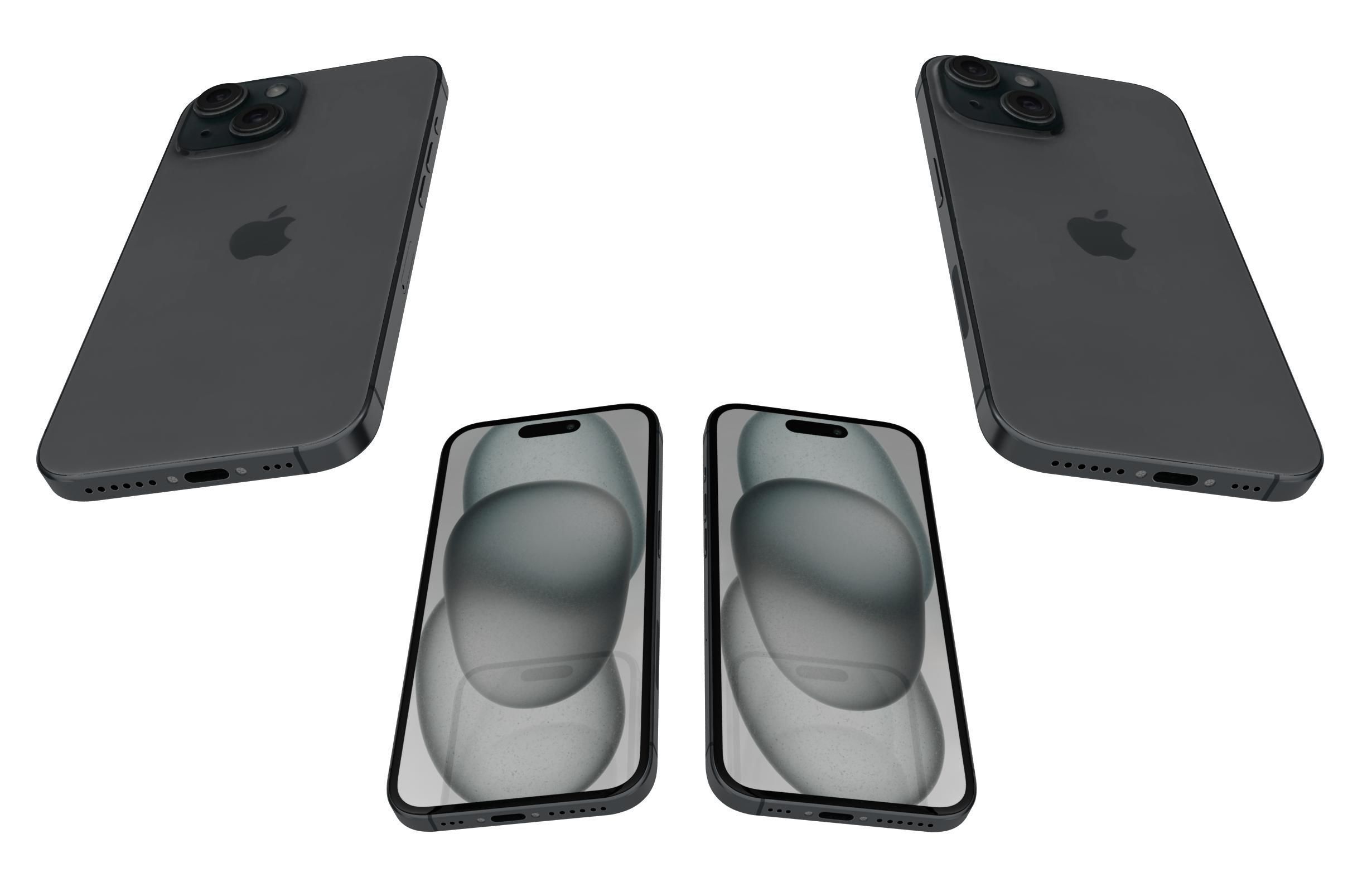 Apple iPhone 15 Black 3D model_5