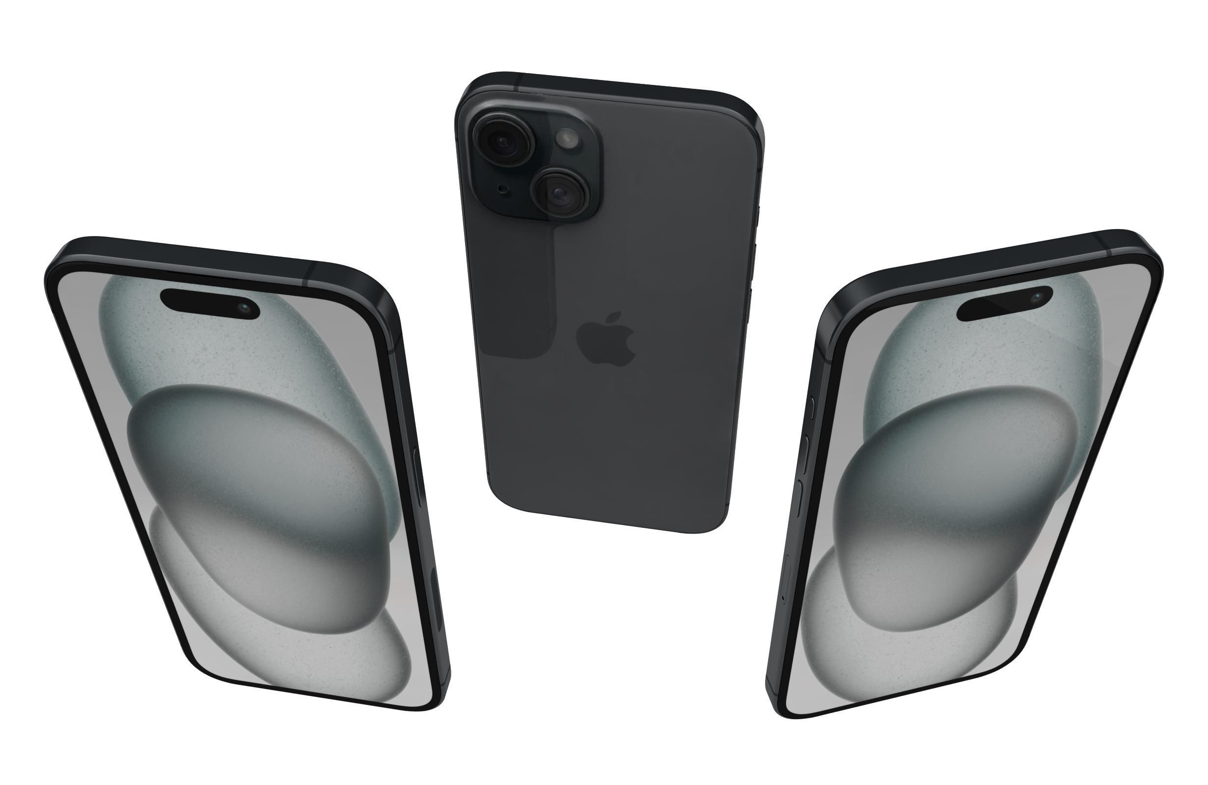 Apple iPhone 15 Black 3D model_1
