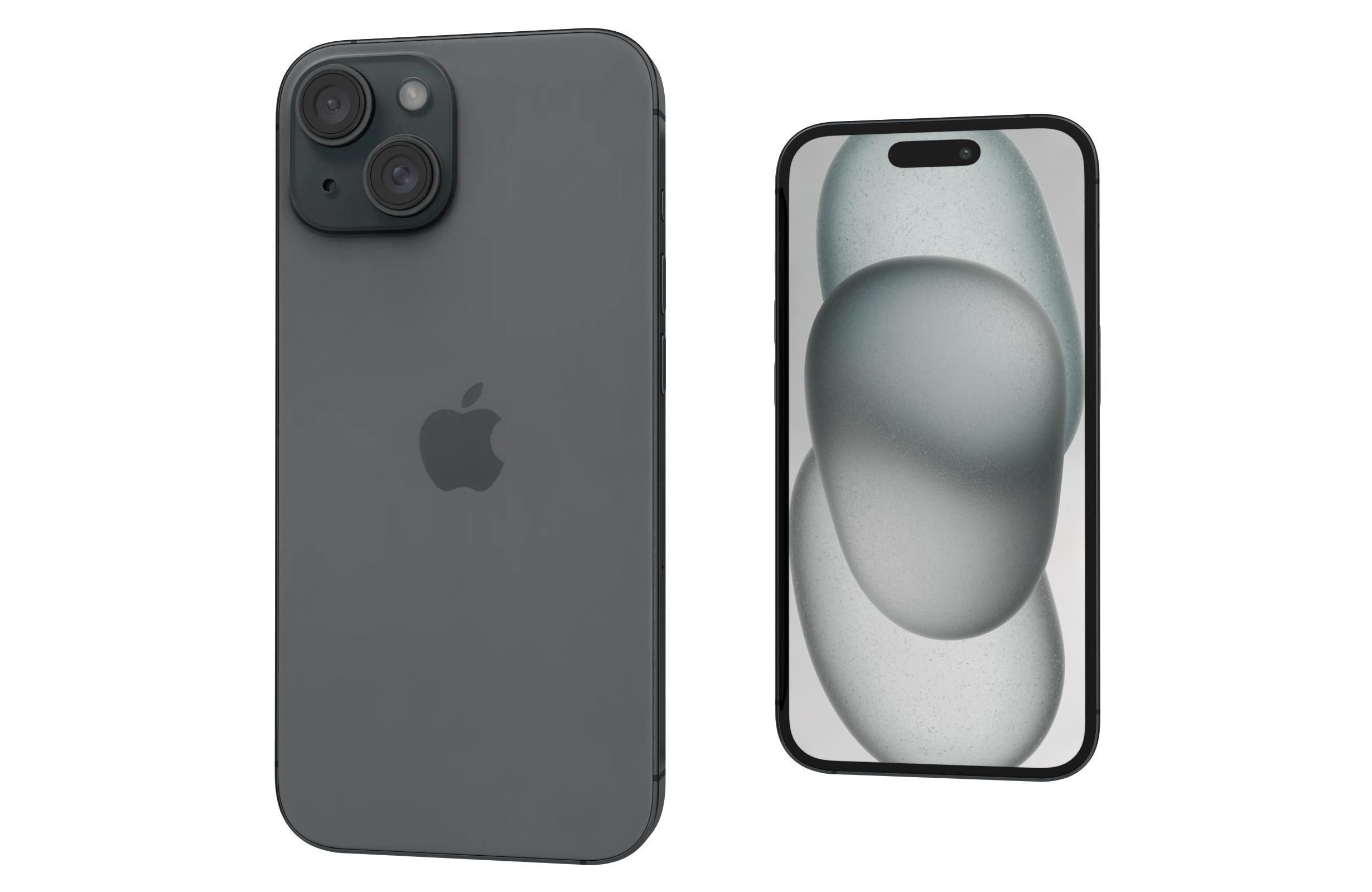 Apple iPhone 15 Black 3D model_7