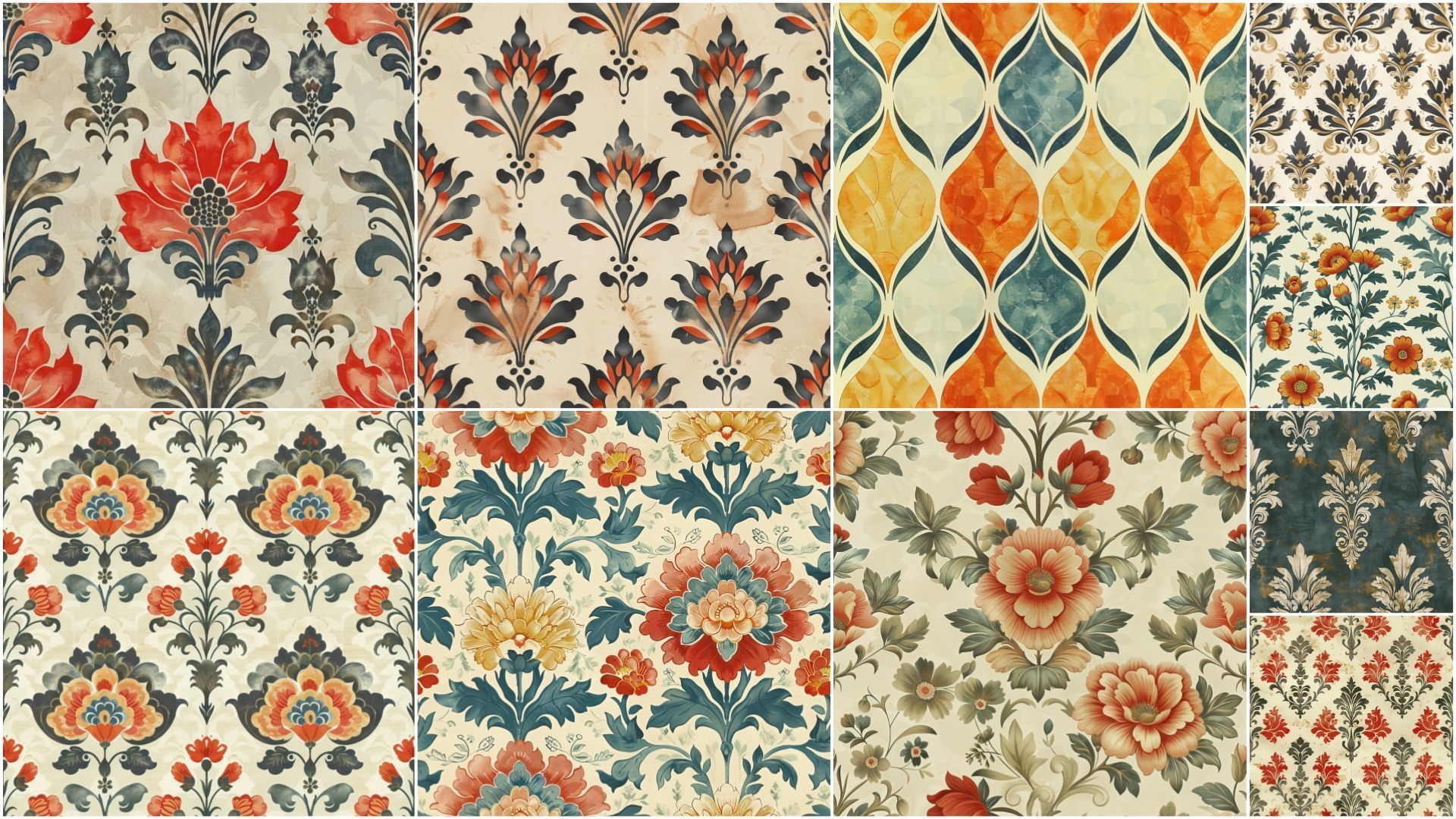 Classic Wallpaper VOL03 4K Seamless PNG PBR Textures Texture_4