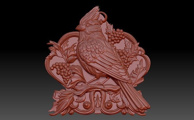 Red Cardinal 3D print model