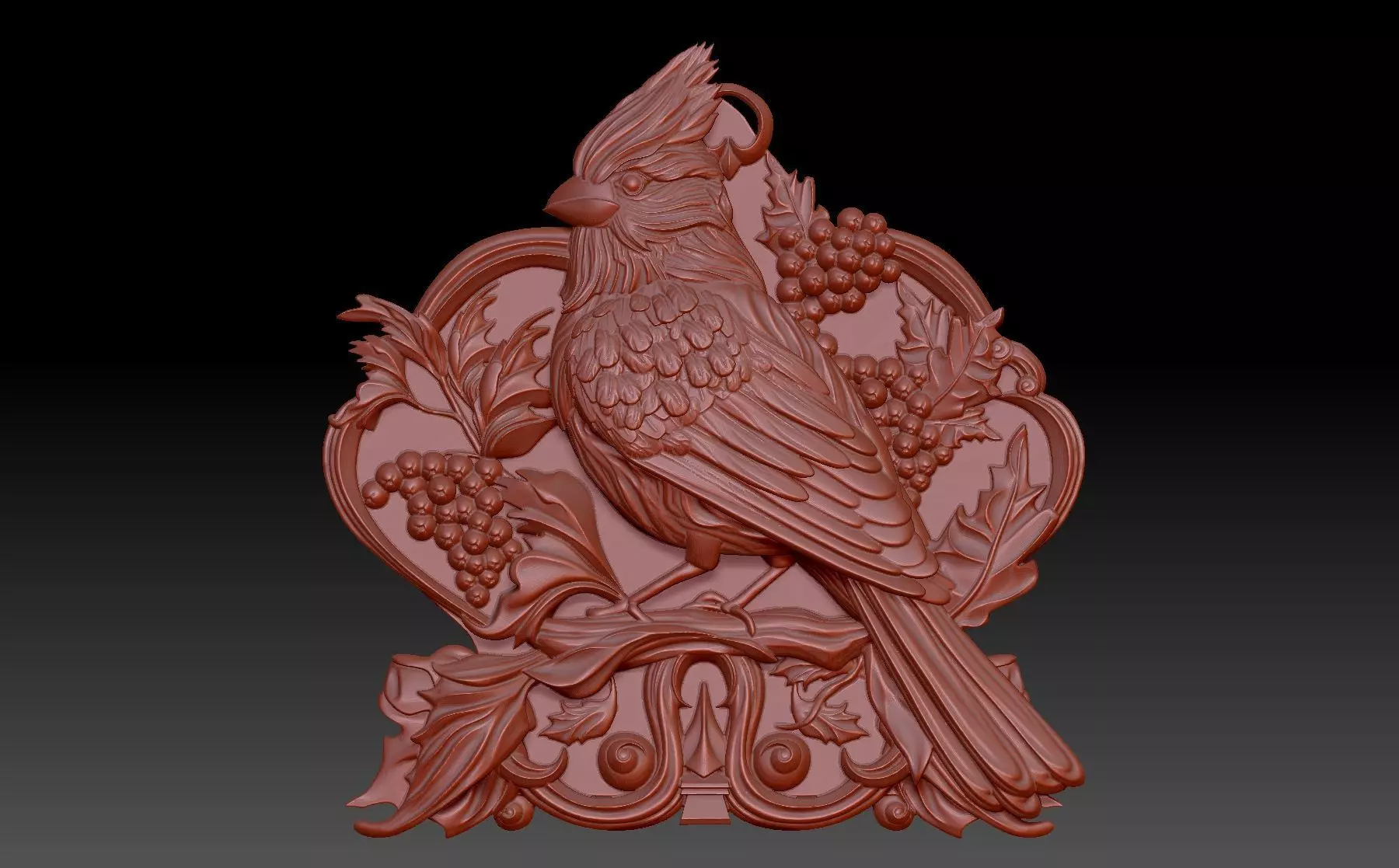 Red Cardinal 3D print model_0