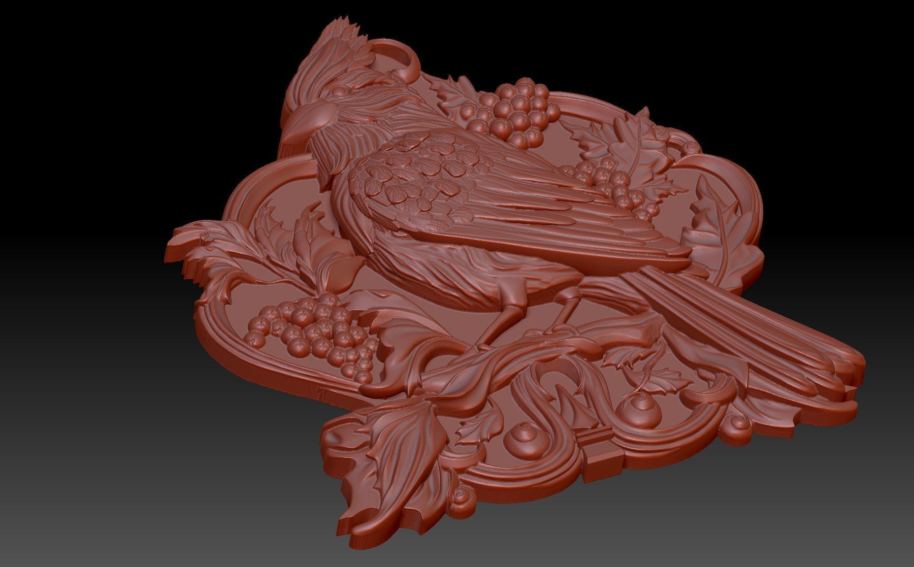 Red Cardinal 3D print model_3