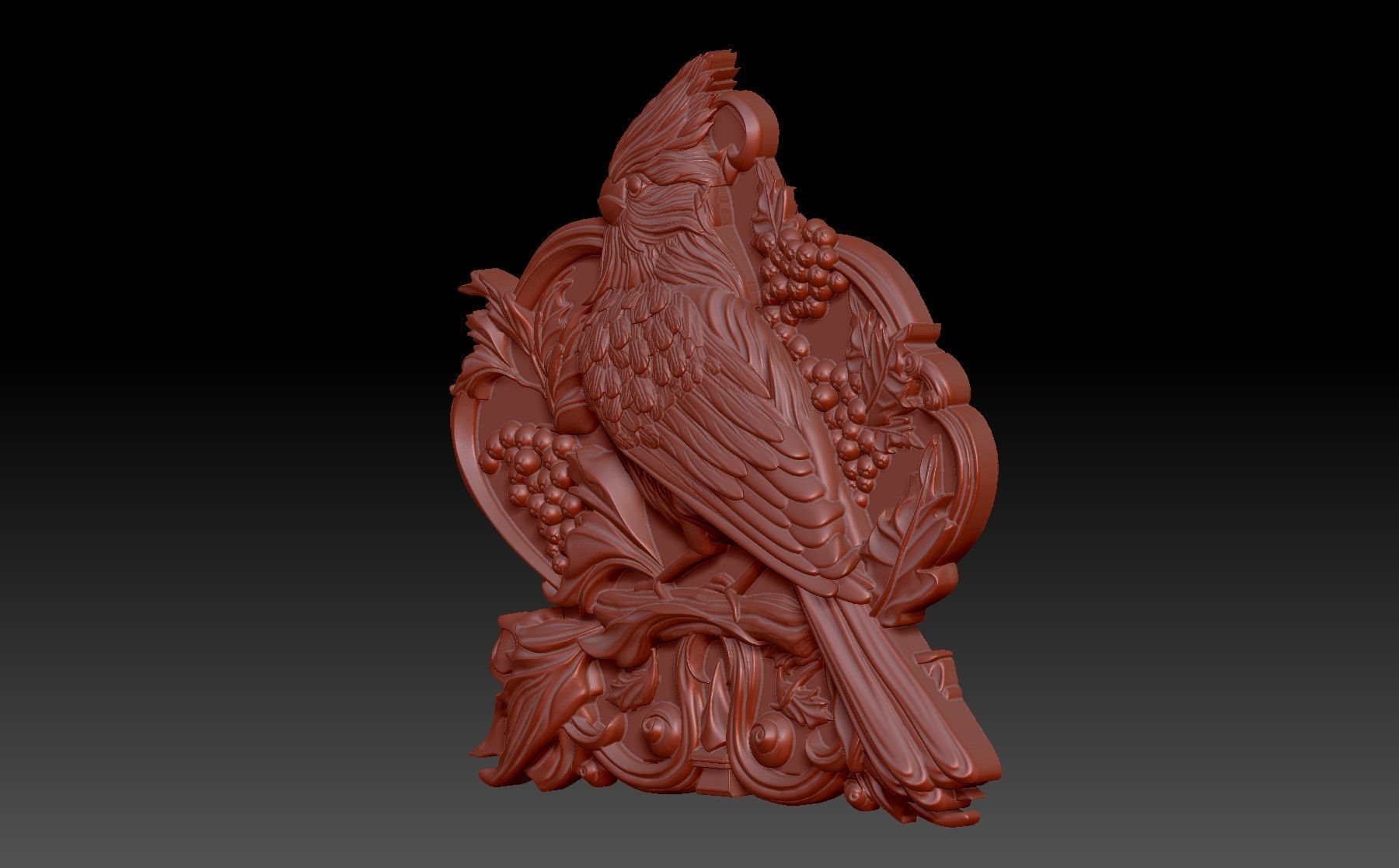 Red Cardinal 3D print model_4