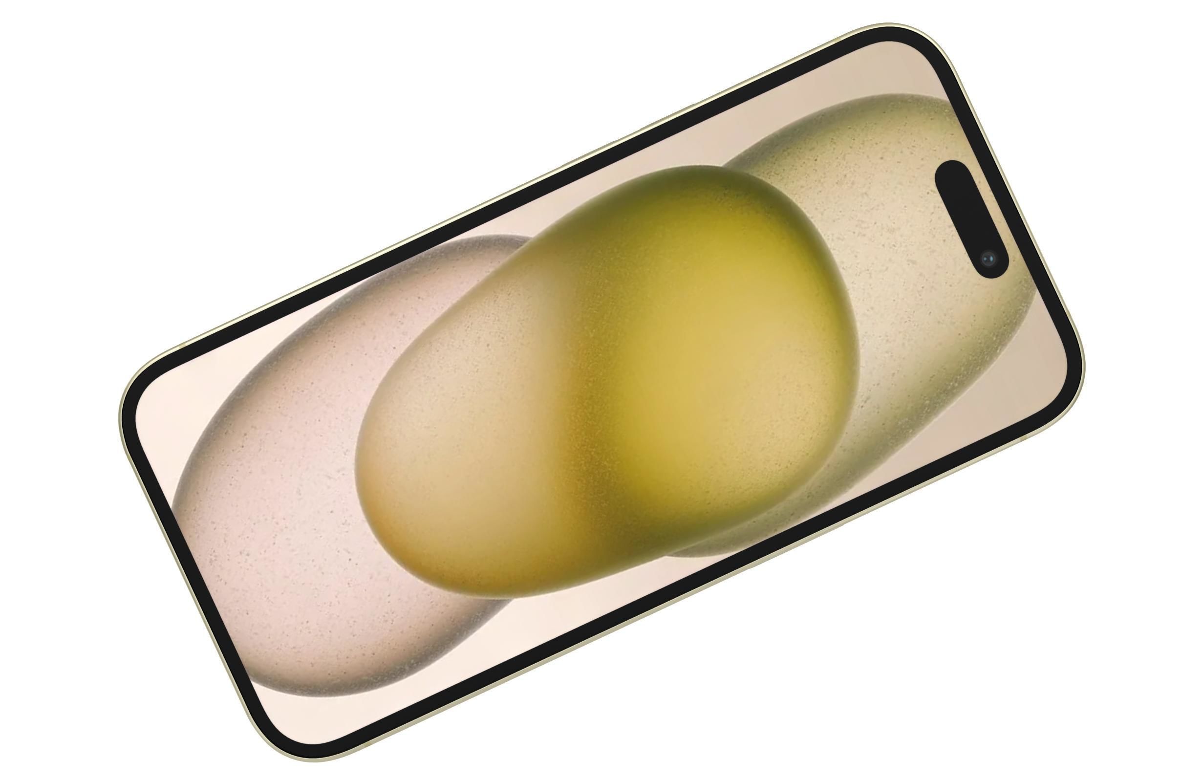 Apple iPhone 15 Yellow 3D model_14