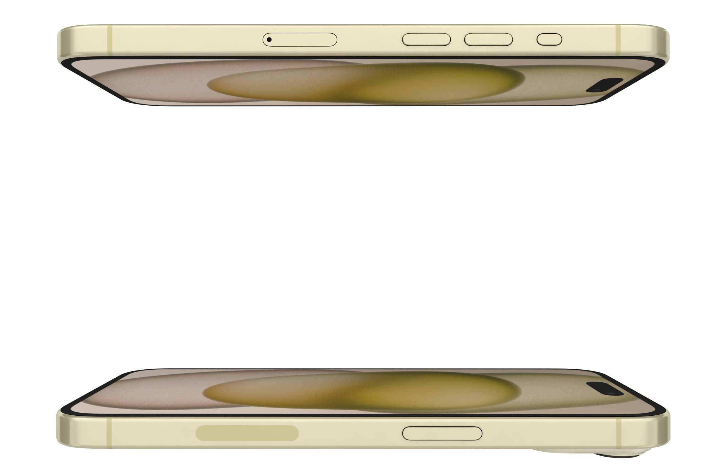 Apple iPhone 15 Yellow 3D model_9