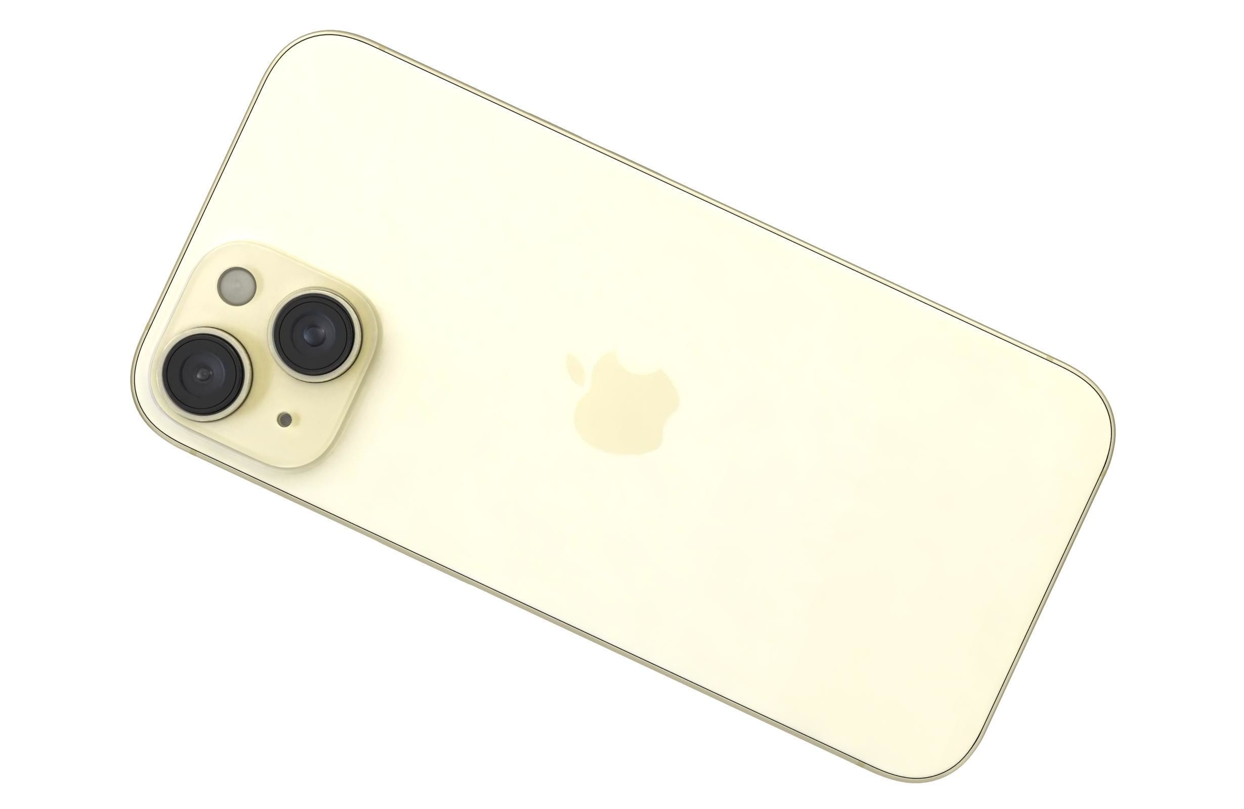 Apple iPhone 15 Yellow 3D model_11
