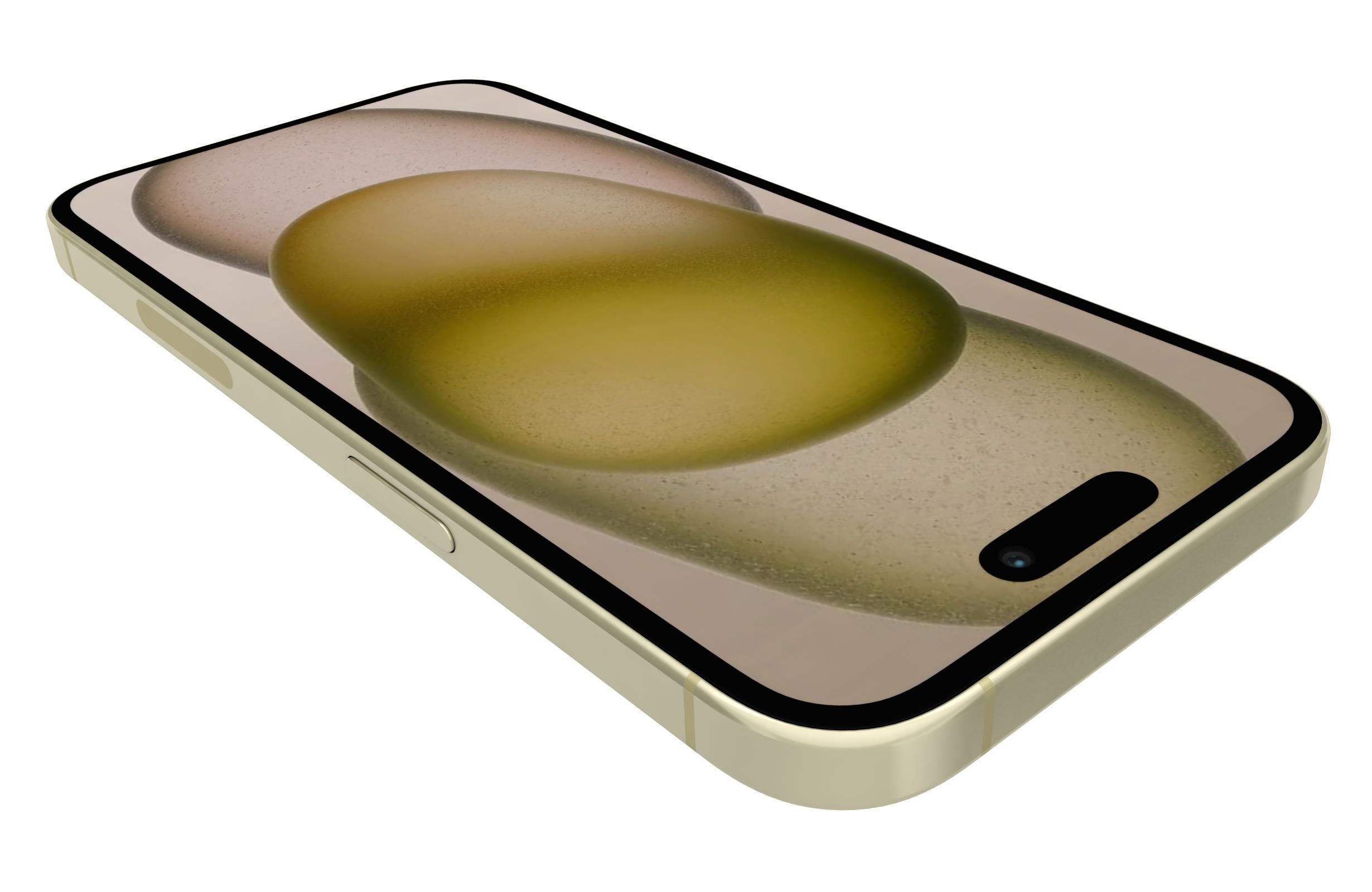 Apple iPhone 15 Yellow 3D model_13
