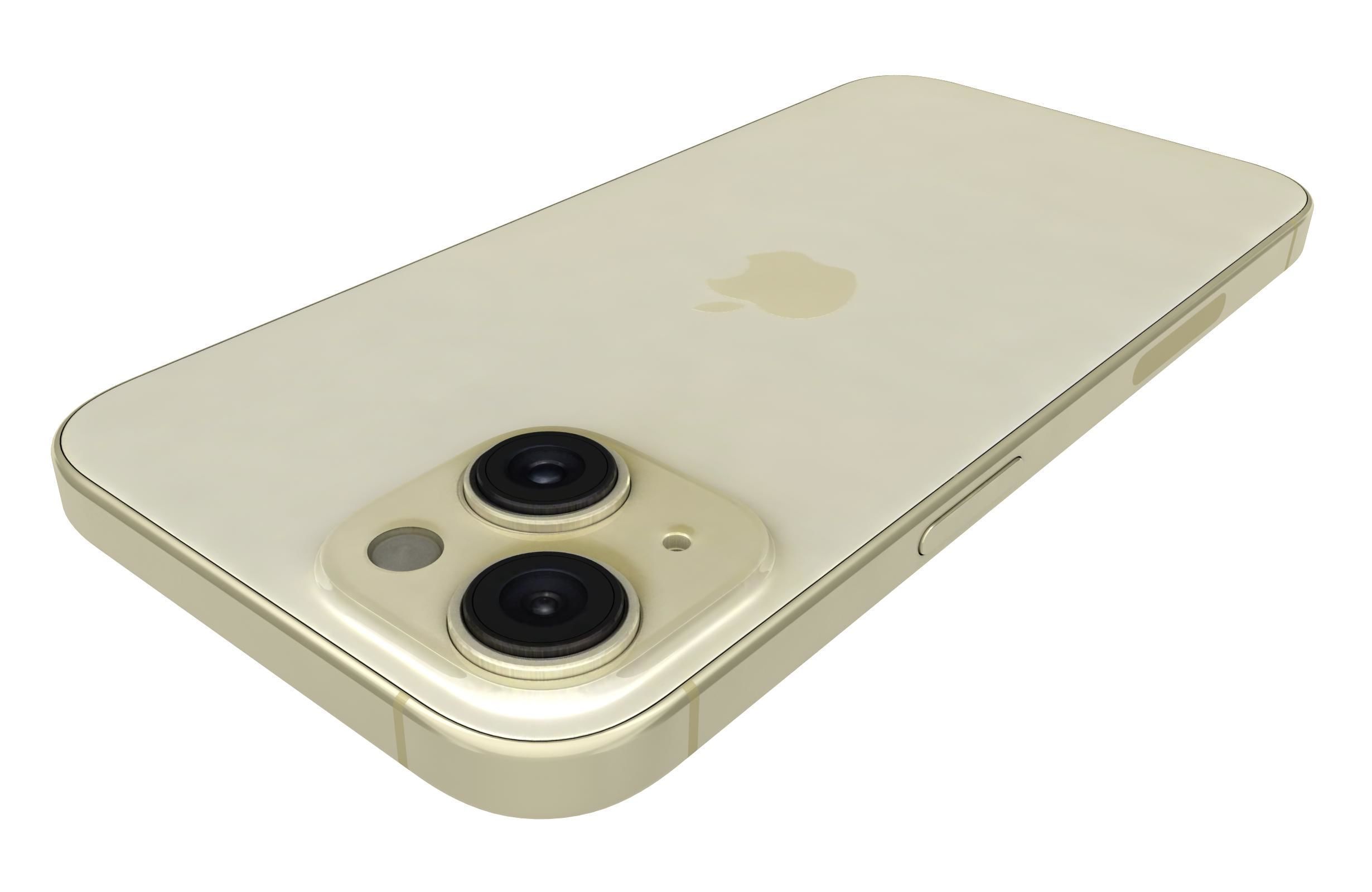 Apple iPhone 15 Yellow 3D model_15