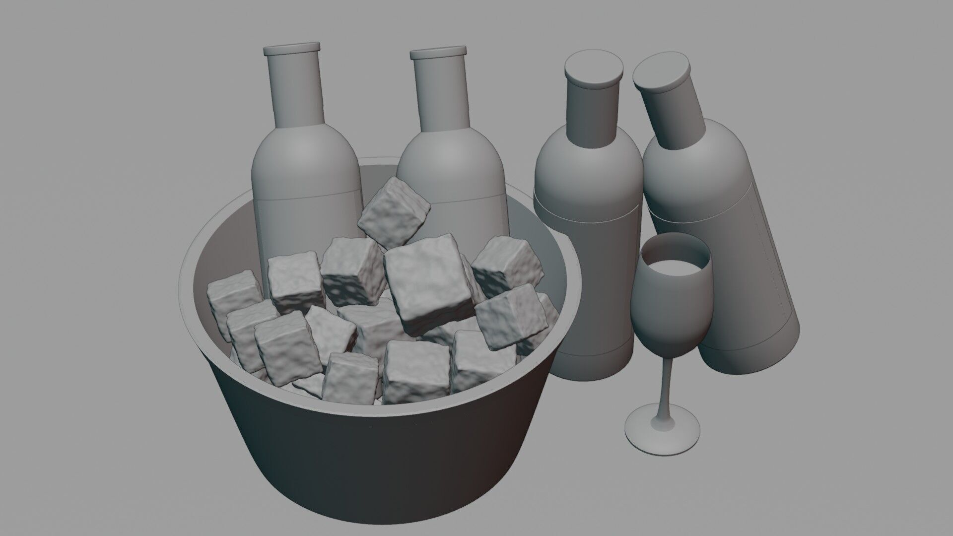 wine and Glass 3D model  3D model_2