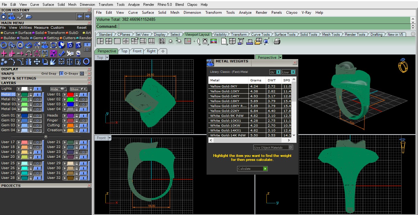 Flower Wire Mesh Plain gold ring 3D print model_3