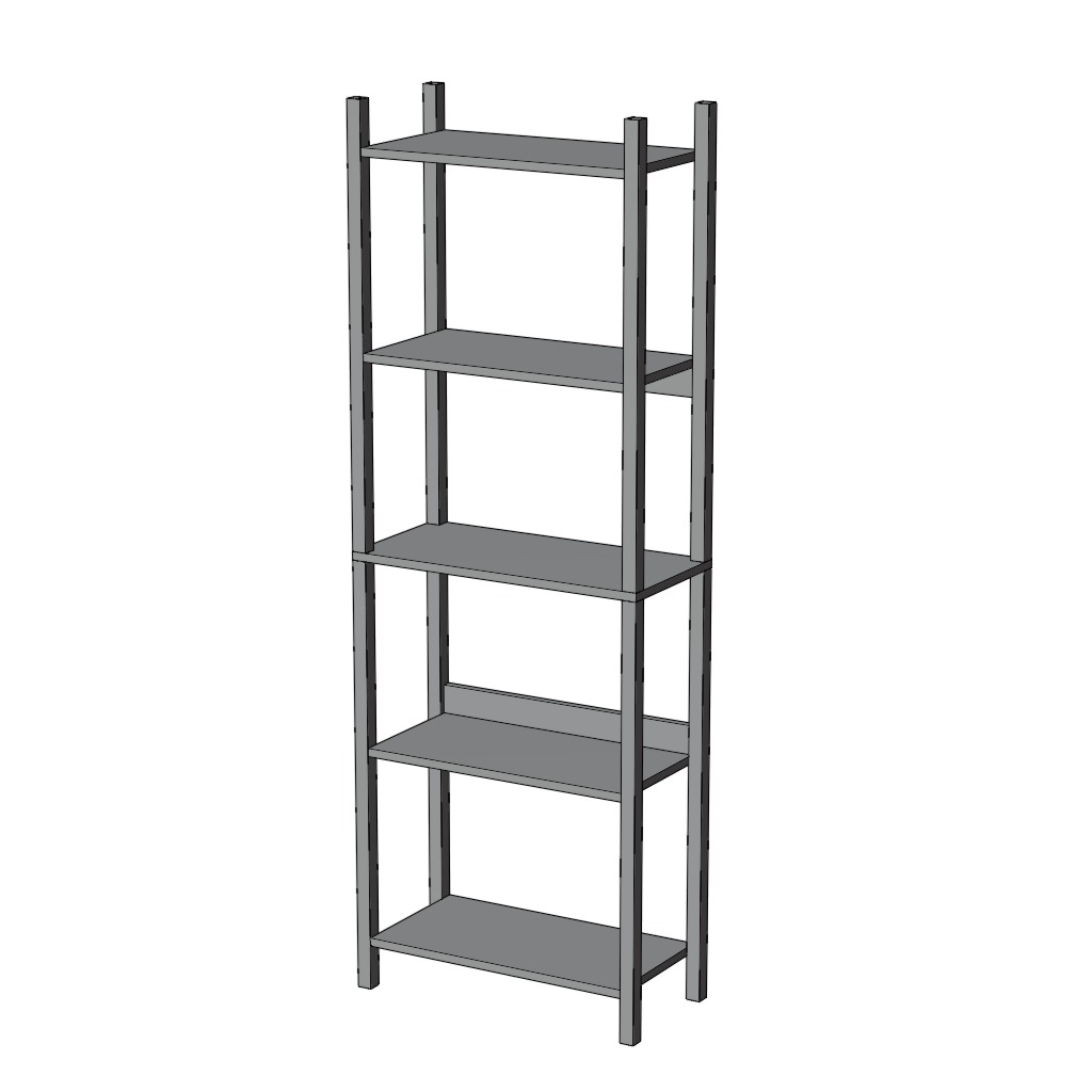 shelf industrial five niches Low-poly 3D model_14