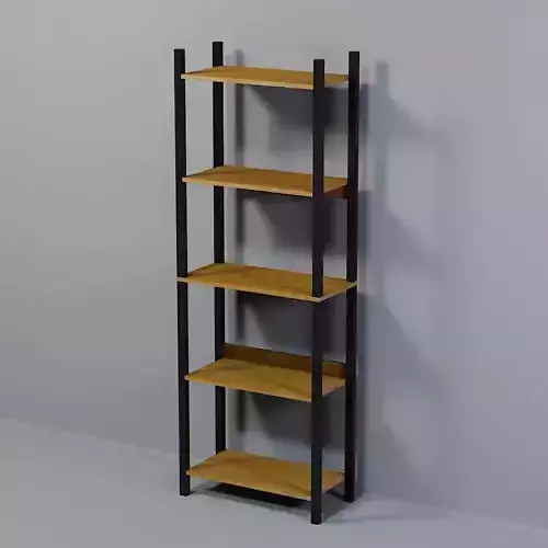 shelf industrial five niches Low-poly 3D model