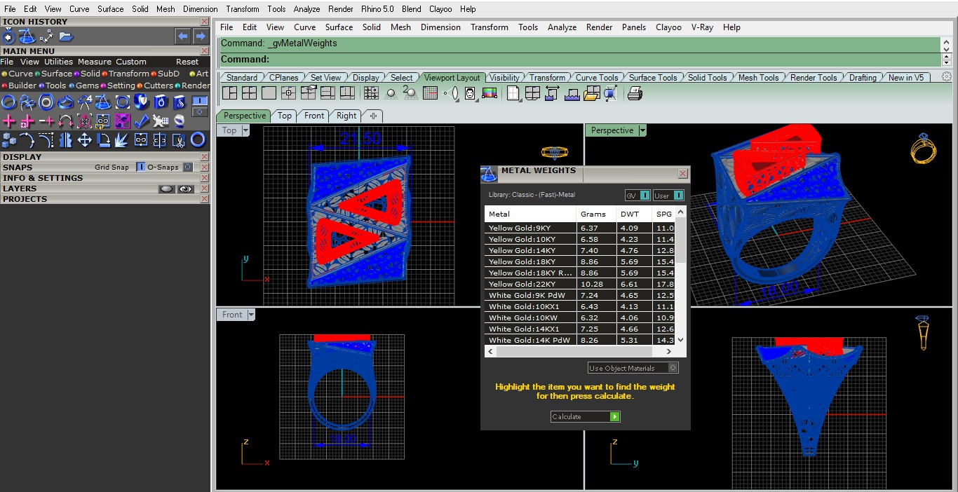 Woven Wire Mesh Plain gold ring 3D print model_3