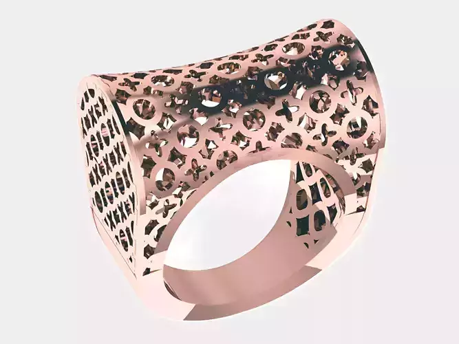 Mesh Wire Plain gold ring