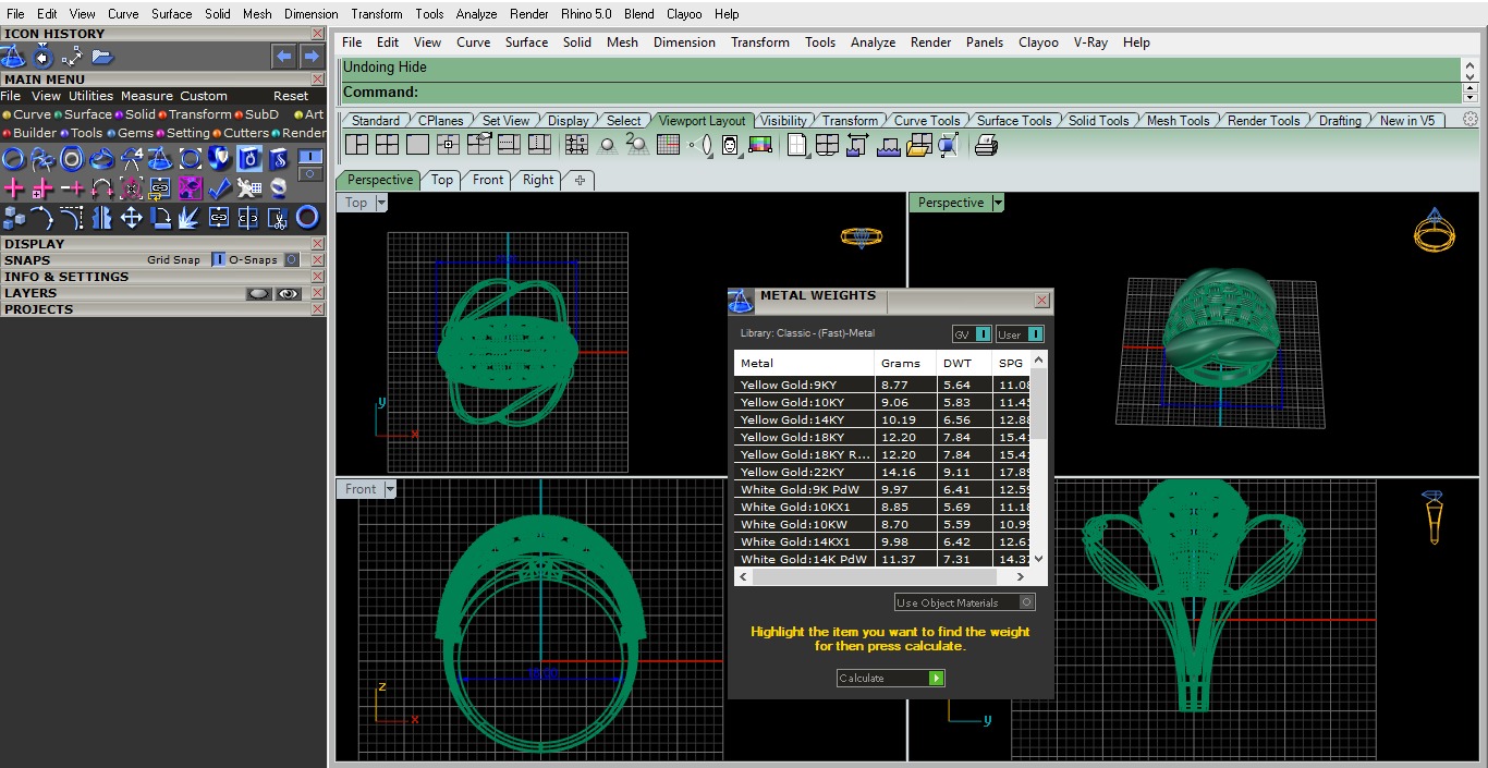 woven Wire Mesh Plain gold ring 3D print model_3