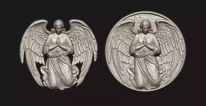 Angel Praying 2 versions 3D print model