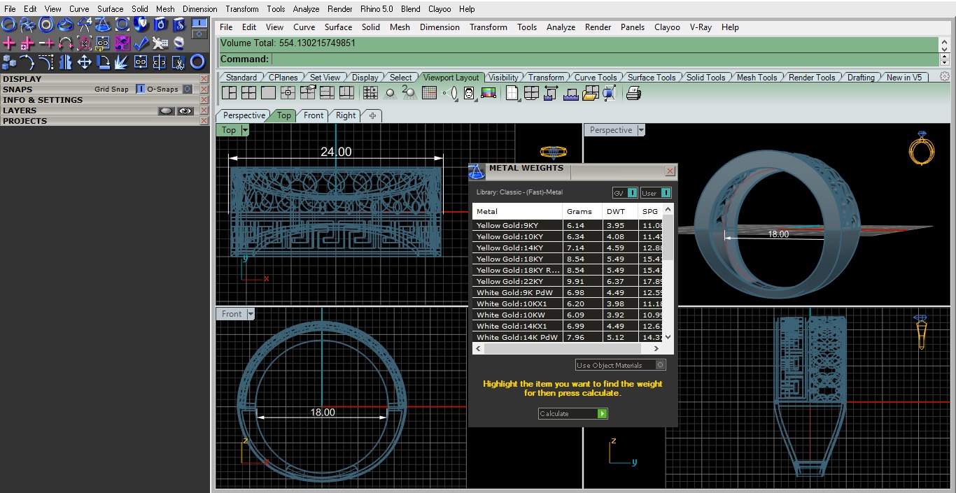 Cuban Ring 3D print model_3