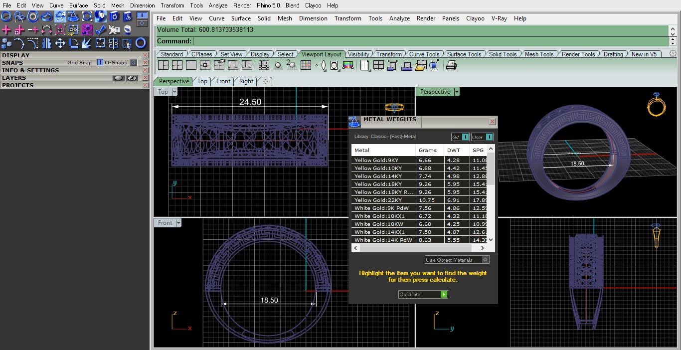 Cuban Chain Ring 3D print model_3