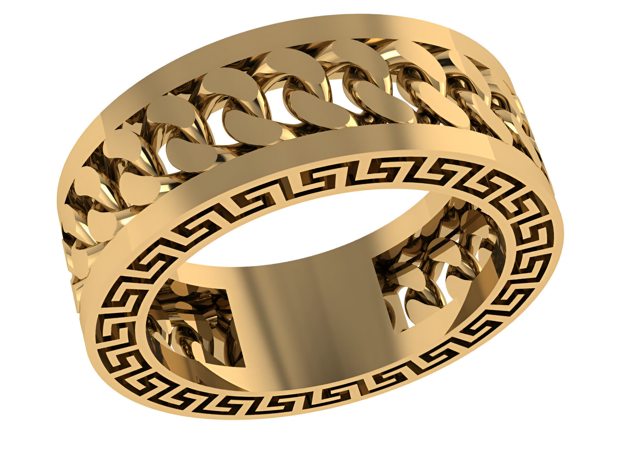 Cuban ring 3D print model_1