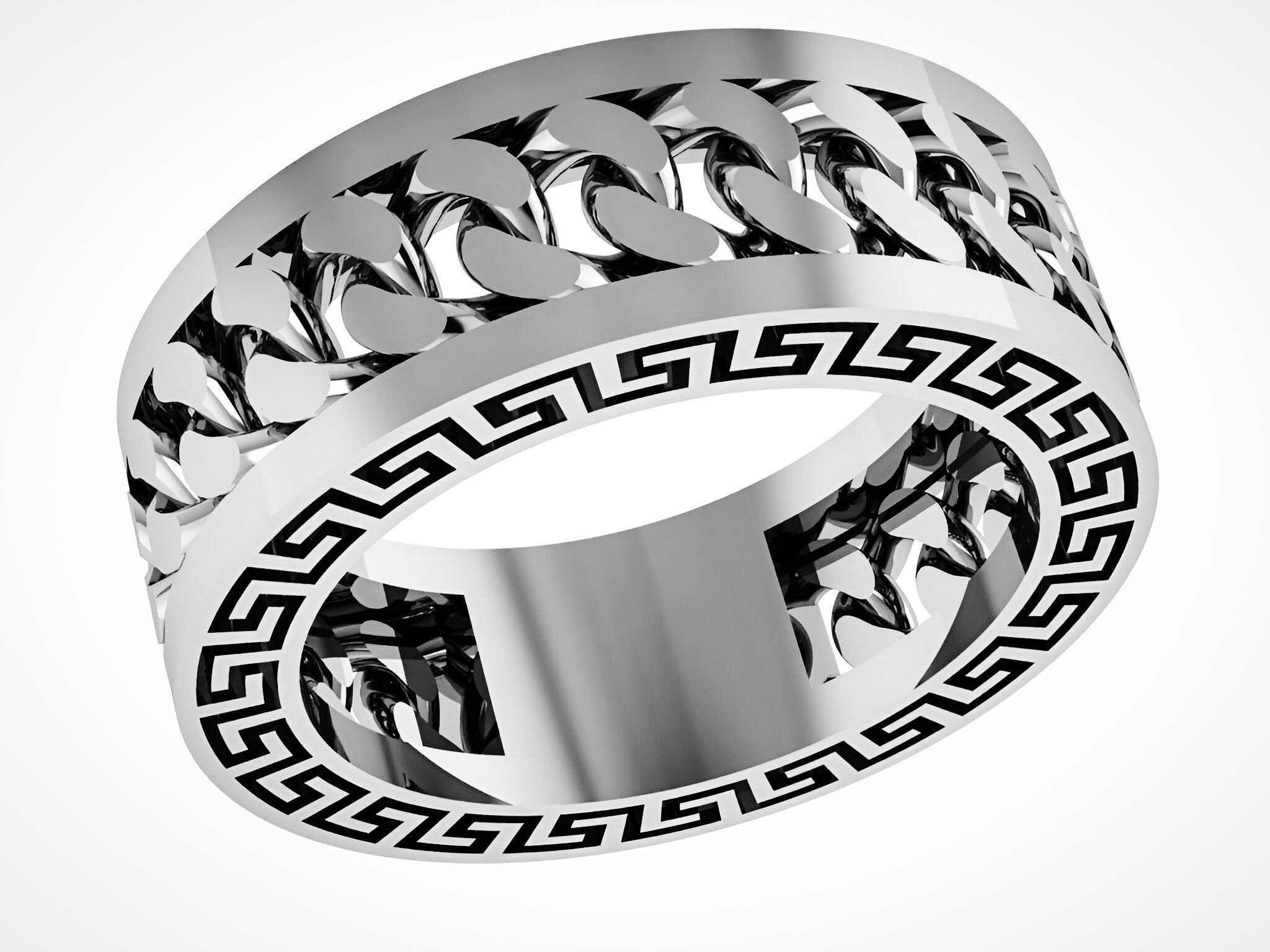 Cuban ring 3D print model_2