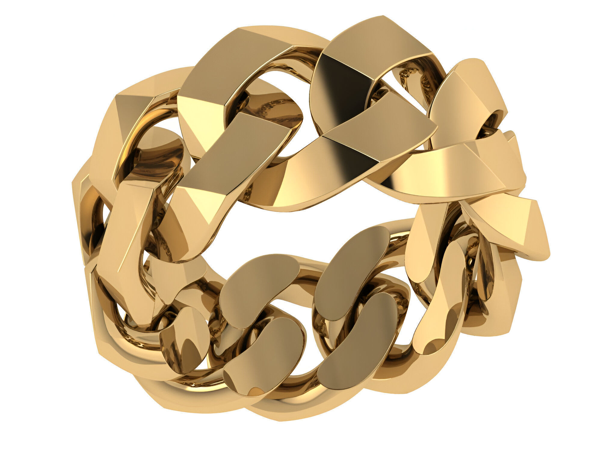 Monaco Cuban Ring 3D print model_1