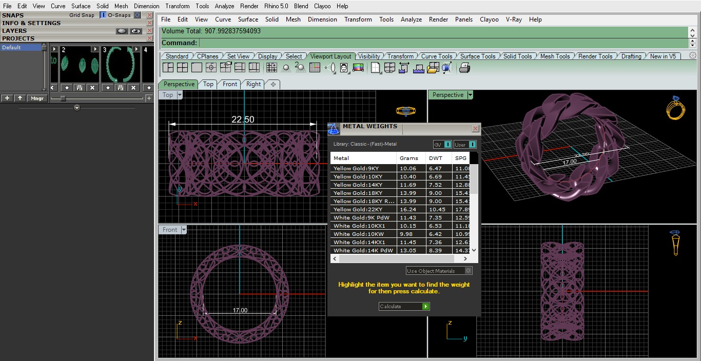 Monaco Cuban Ring 3D print model_3