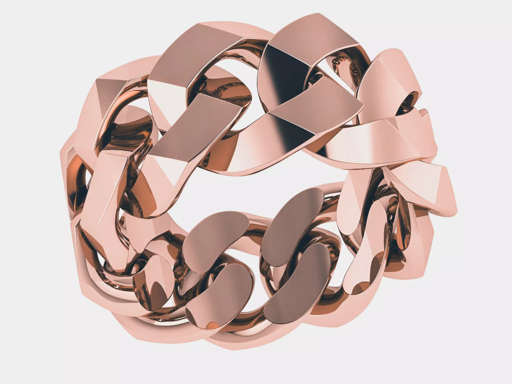 Monaco Cuban Ring 3D print model_0