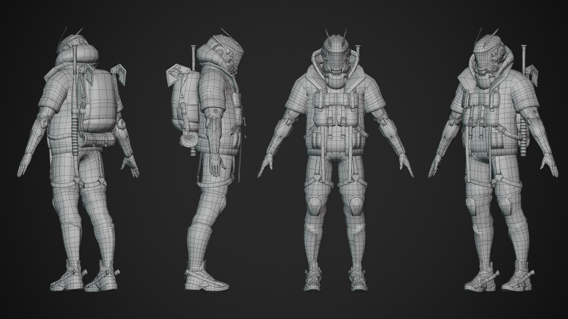 Cyberpunk Axion Robot Low-poly 3D model_15