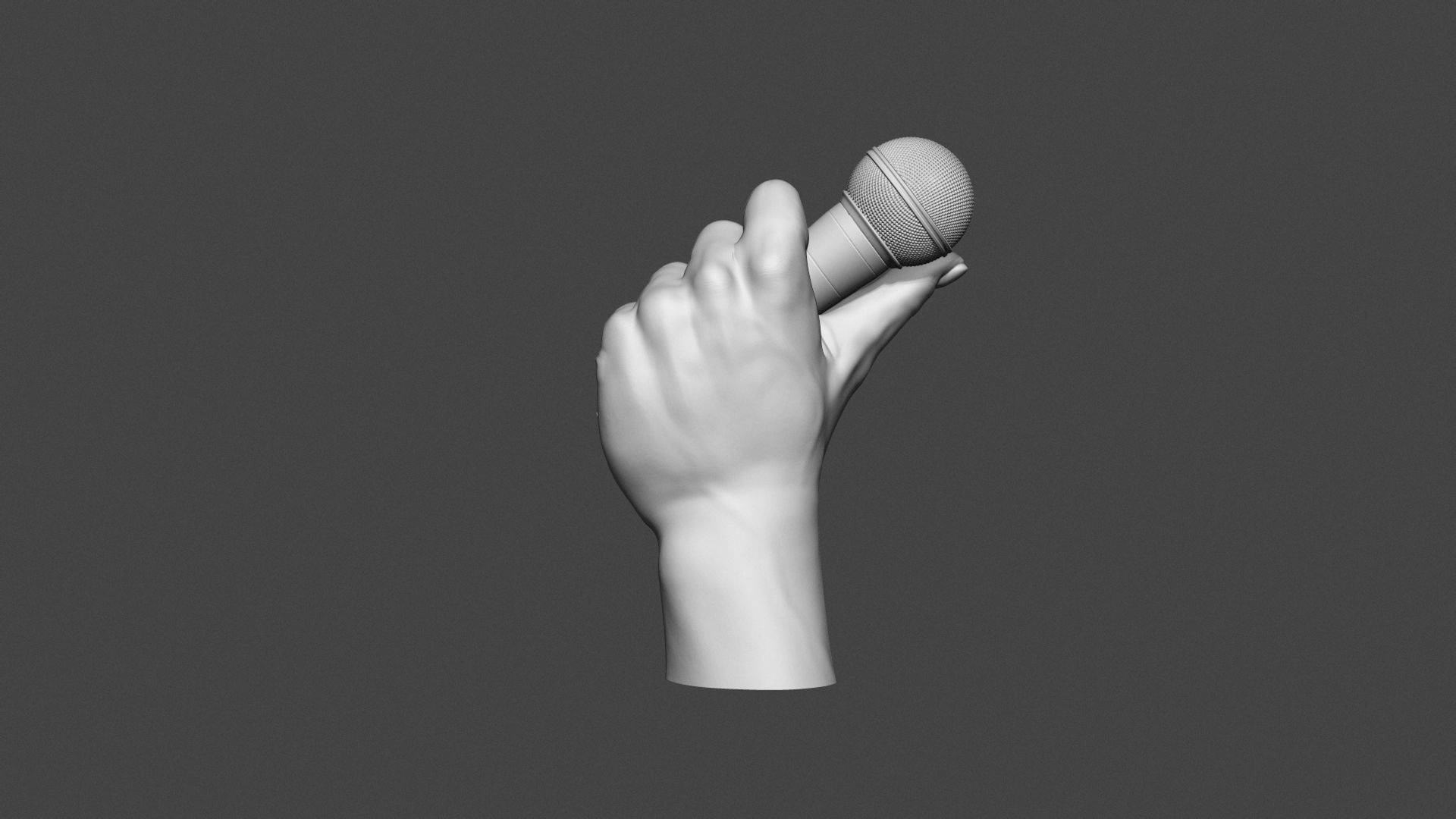 Microphone Trophy 3D print model_8