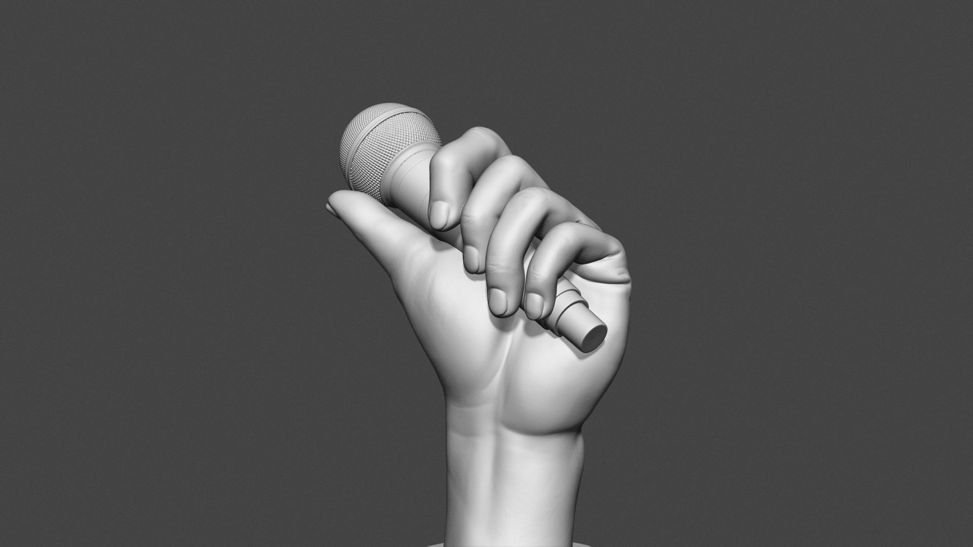 Microphone Trophy 3D print model_7