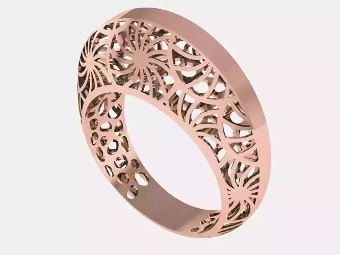 Wire Mesh Plain gold ring