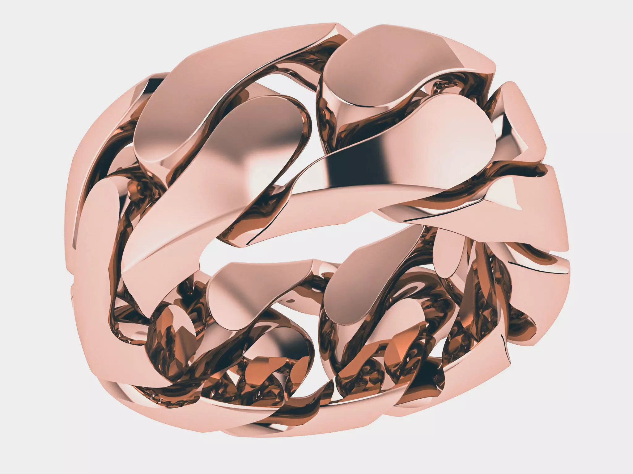 Monaco Cuban Ring 3D print model_0