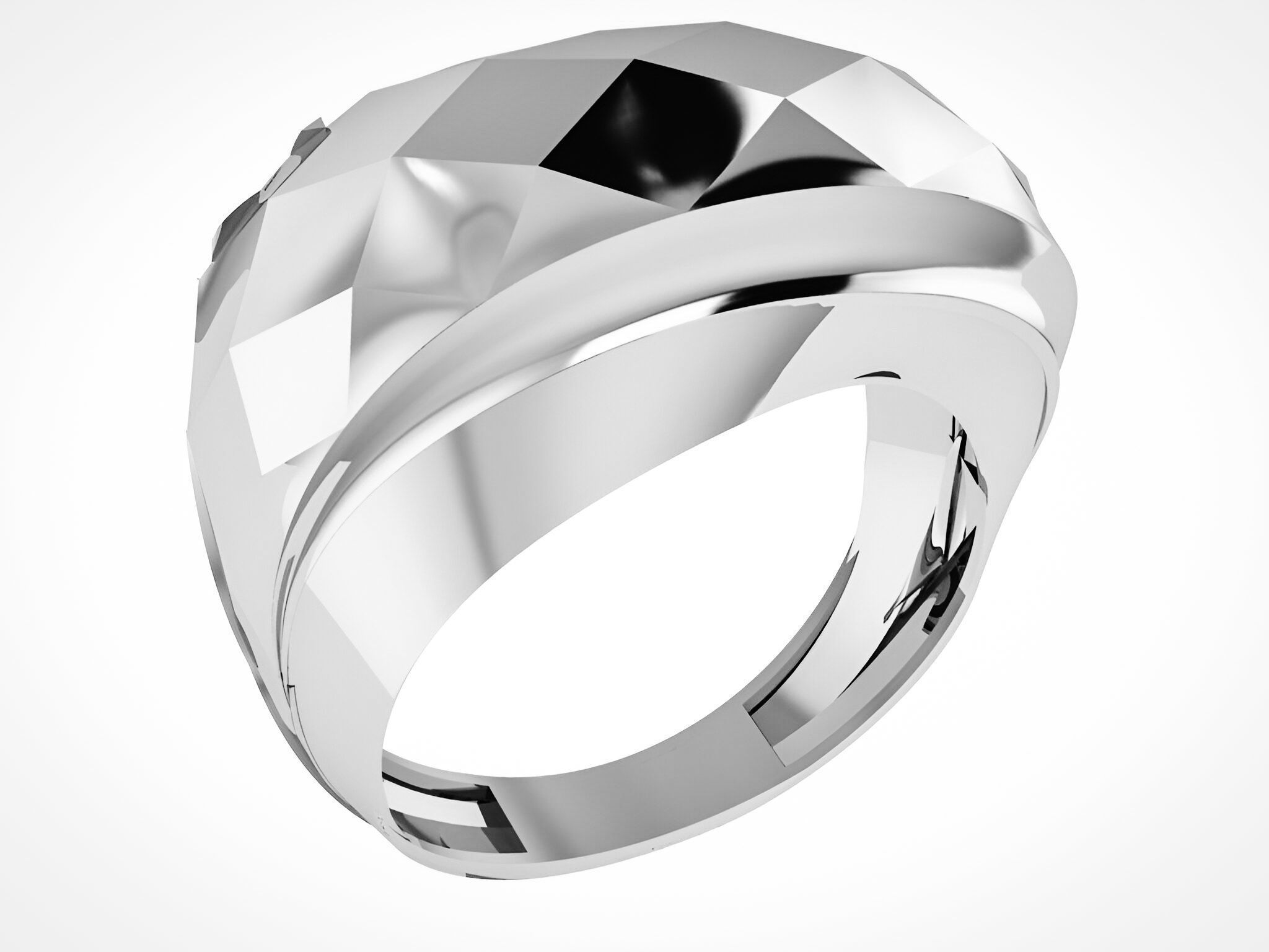 Plain gold ring 3D print model_2