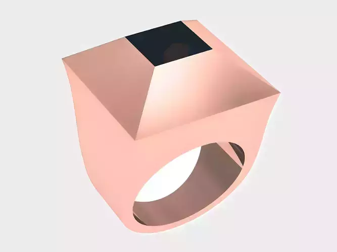 Flat Head Plain gold ring 3D print model
