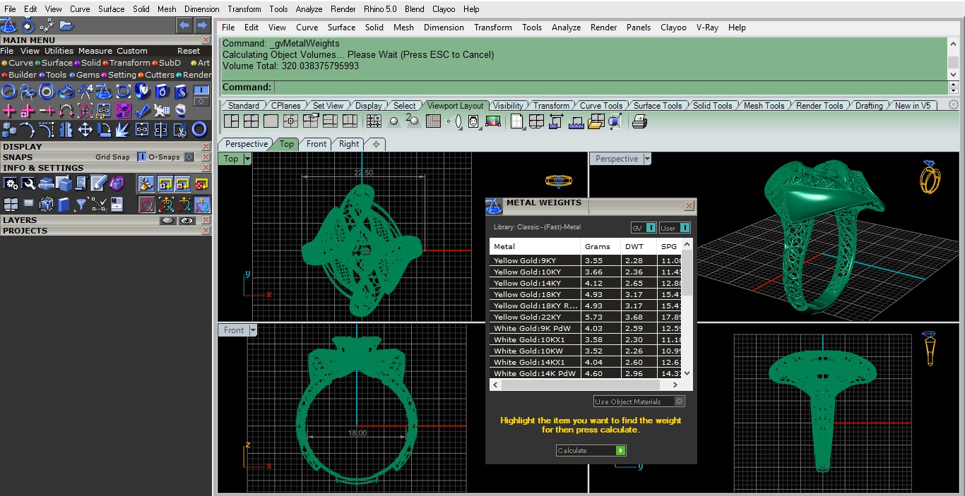 Wave Wire Mesh Plain gold ring 3D print model_3