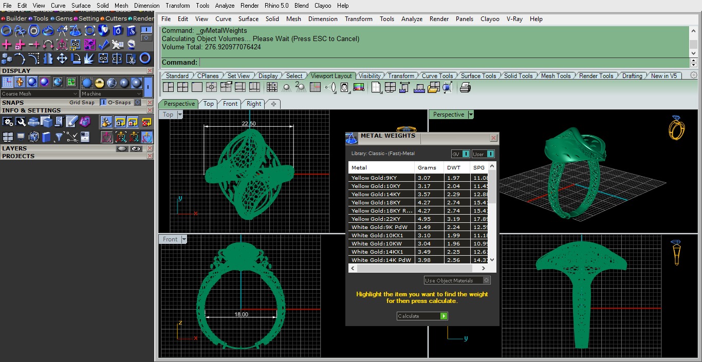 Wave Wire Mesh Plain gold ring 3D print model_3