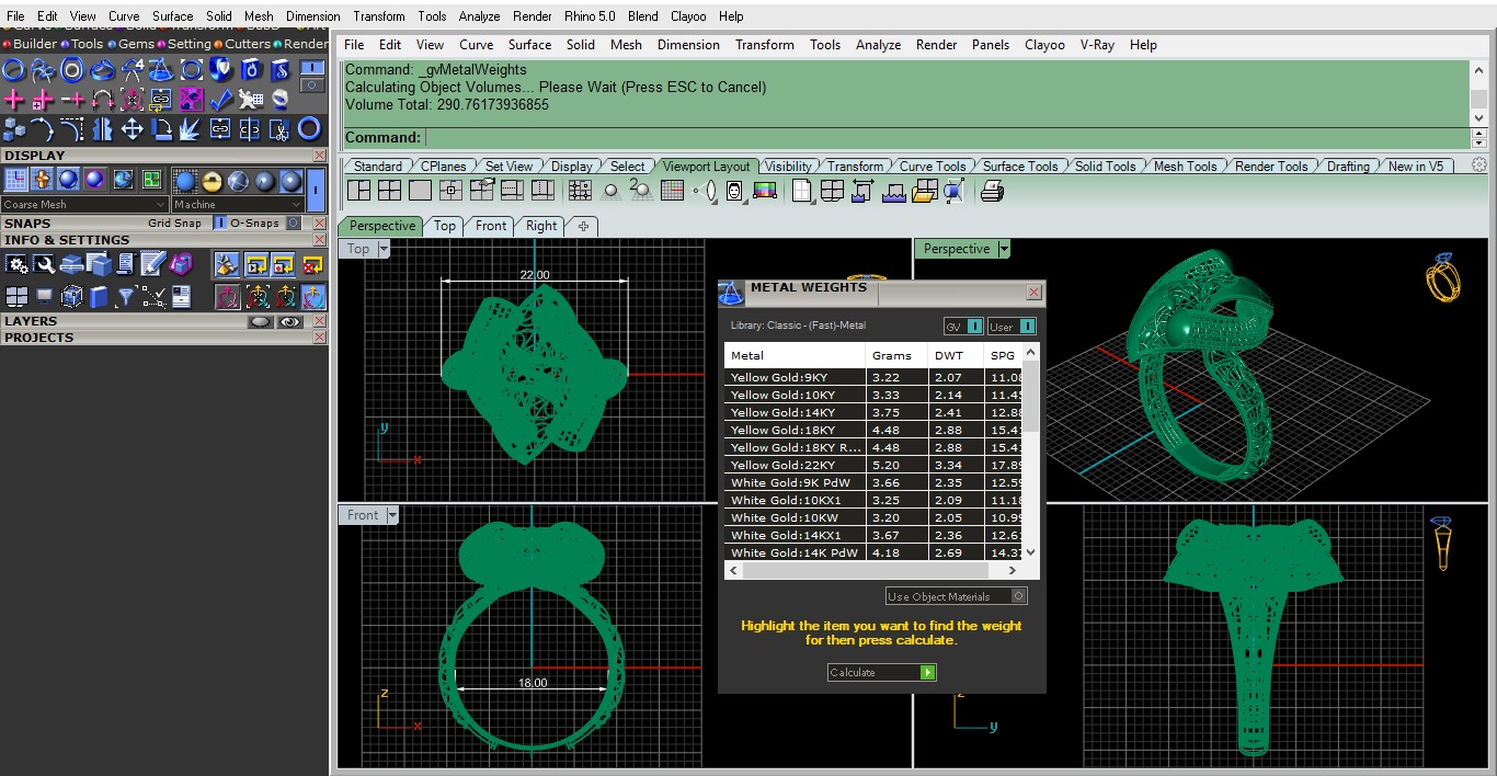 Wire Mesh Plain gold ring 3D print model_3