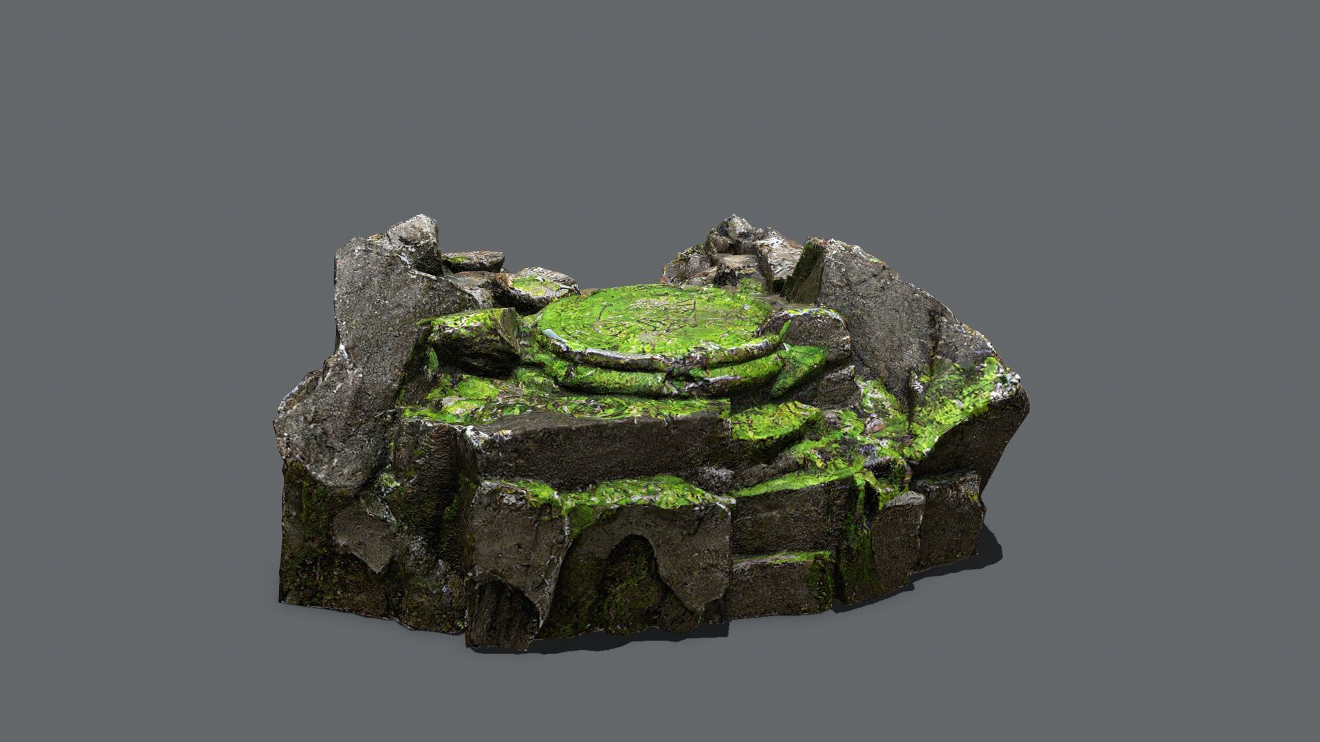 old temple Low-poly 3D model_5