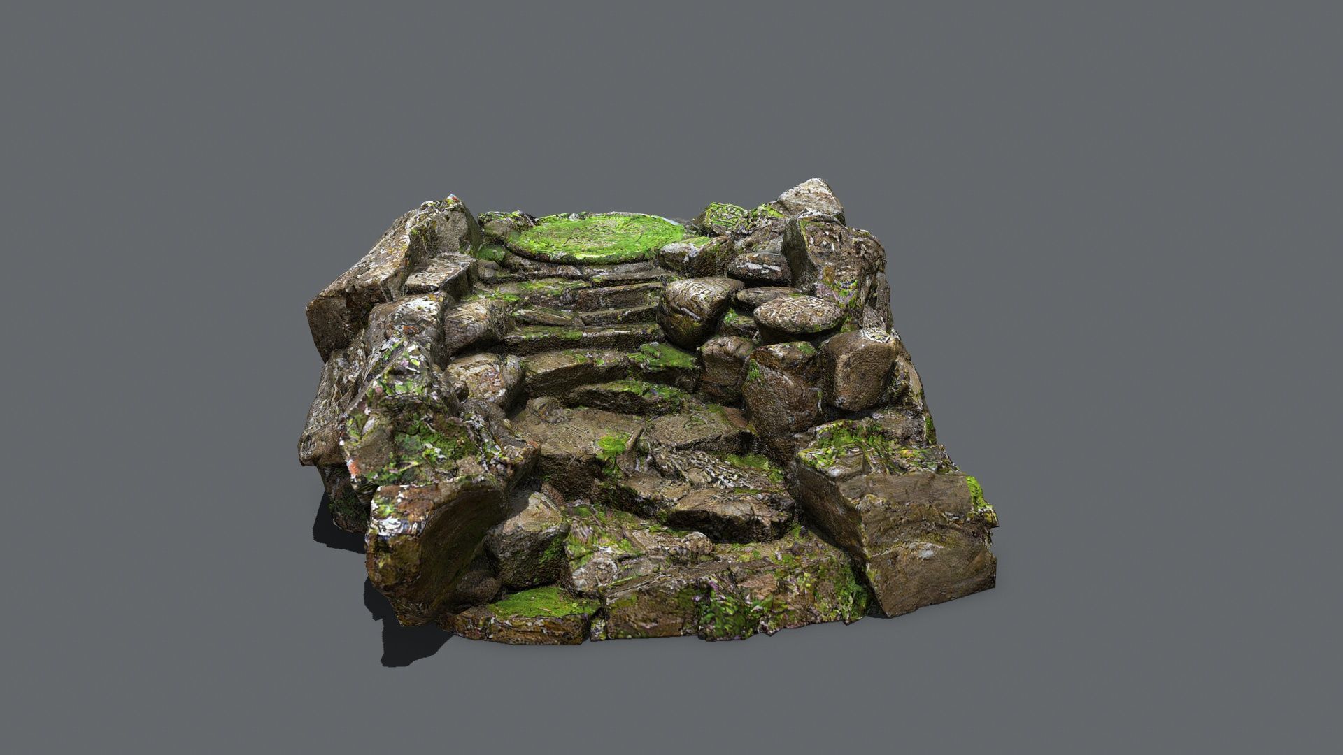 old temple Low-poly 3D model_1