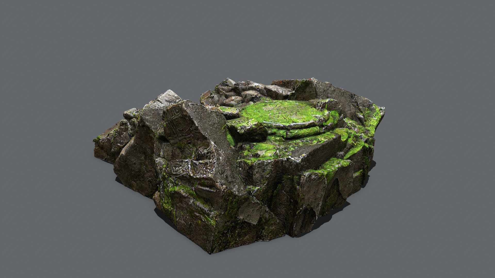 old temple Low-poly 3D model_4