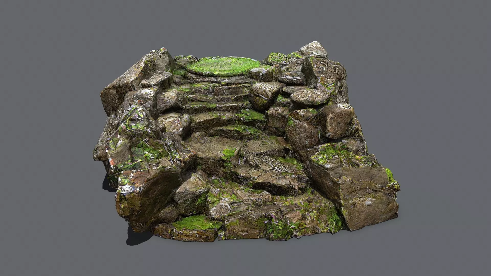 old temple Low-poly 3D model_0