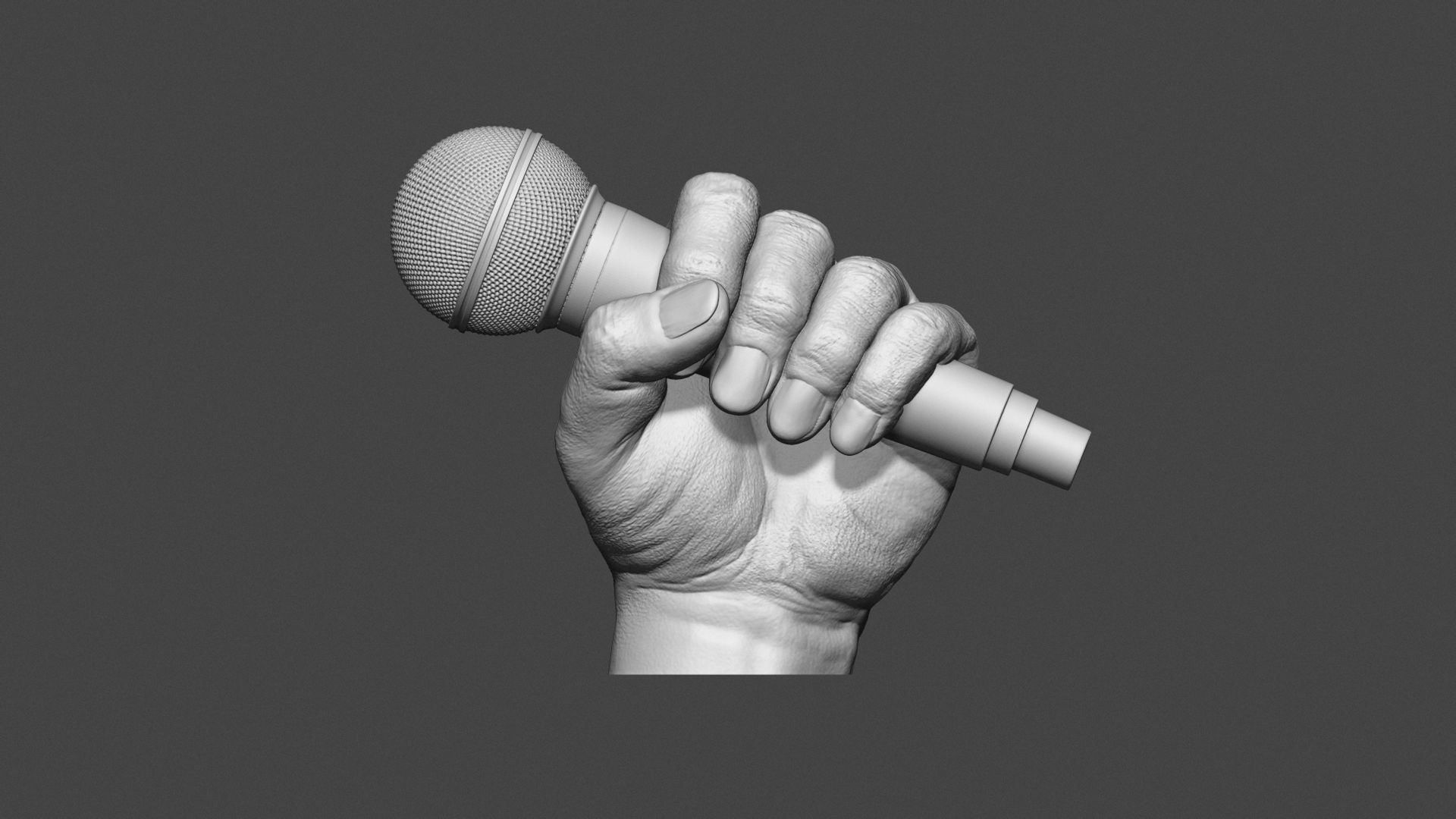 Microphone Trophy 3D print model_4