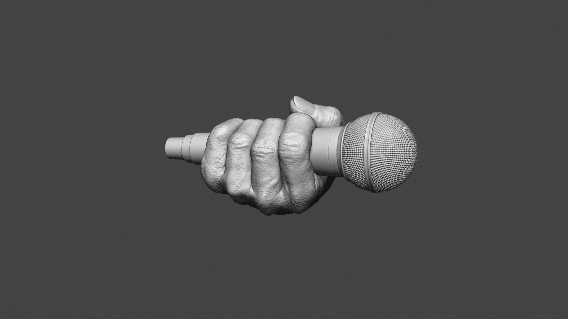 Microphone Trophy 3D print model_10