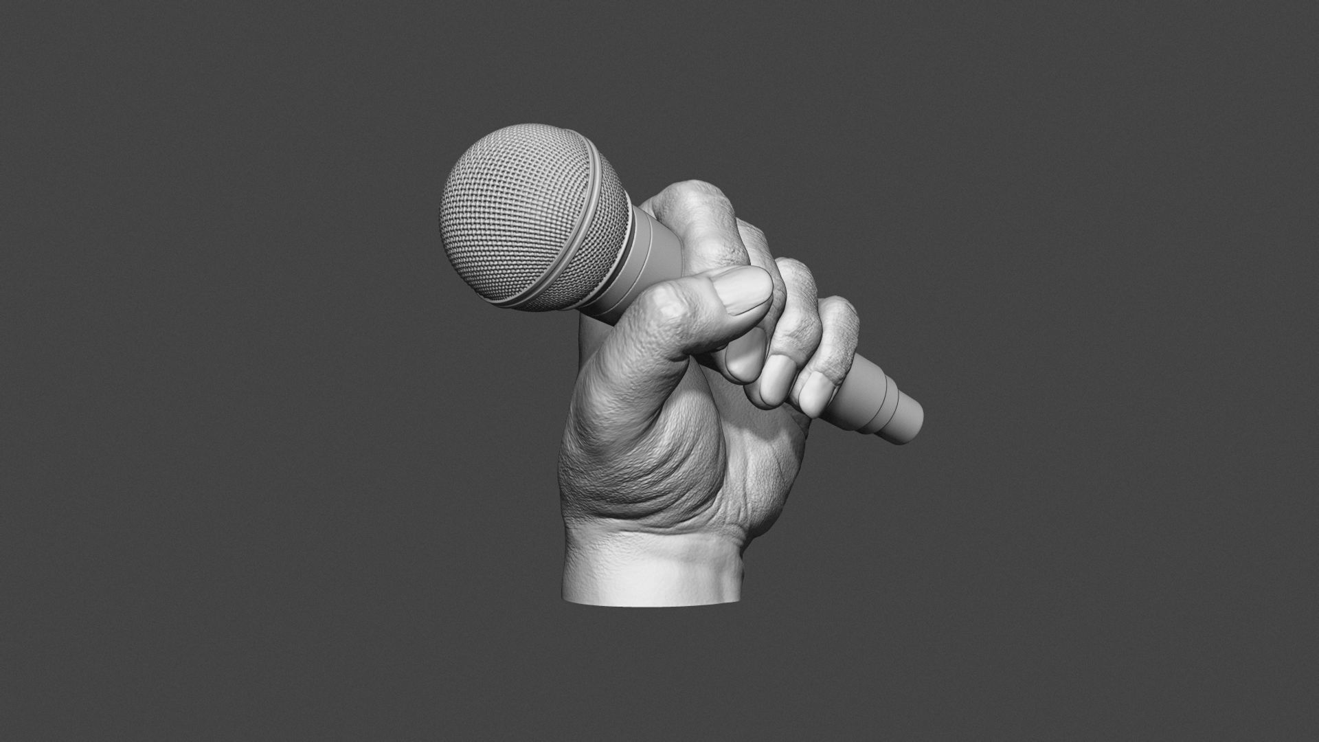 Microphone Trophy 3D print model_6