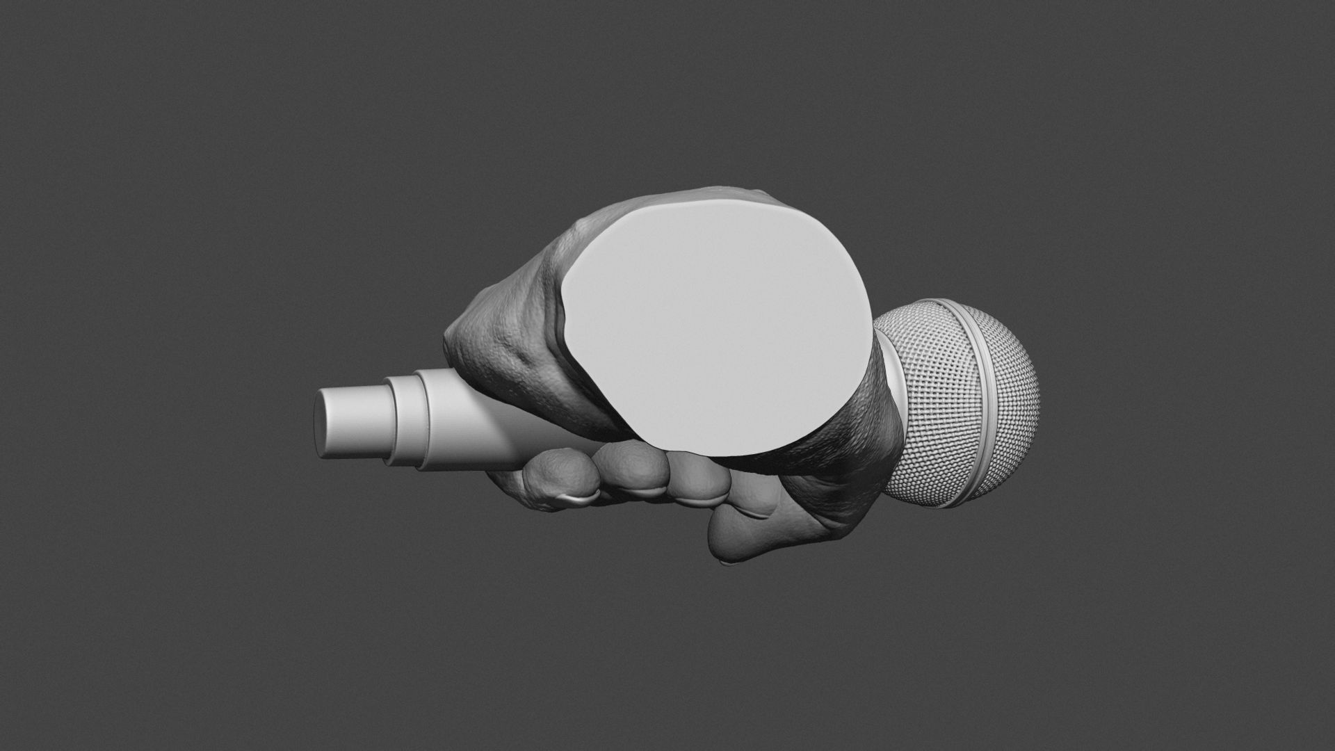 Microphone Trophy 3D print model_11