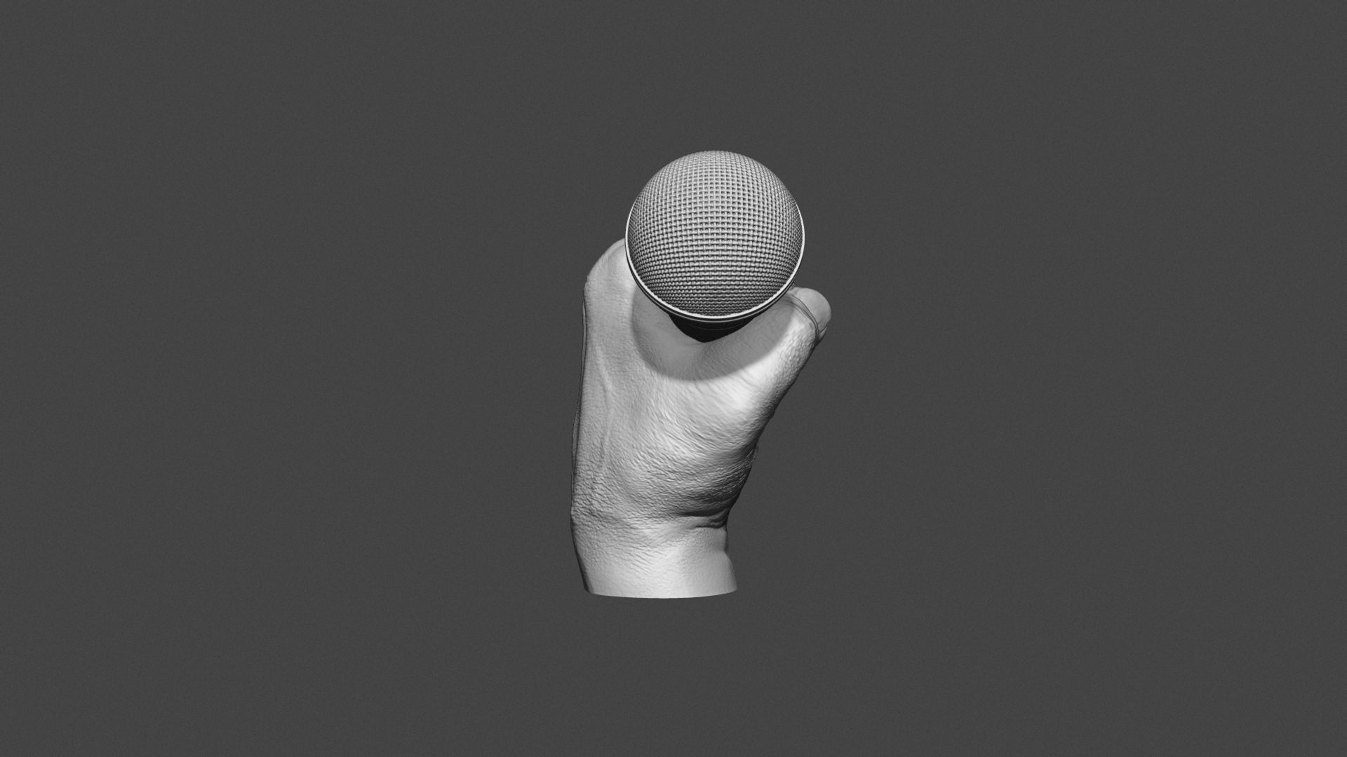 Microphone Trophy 3D print model_5