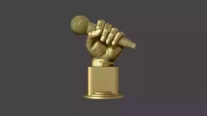 Microphone Trophy 3D print model