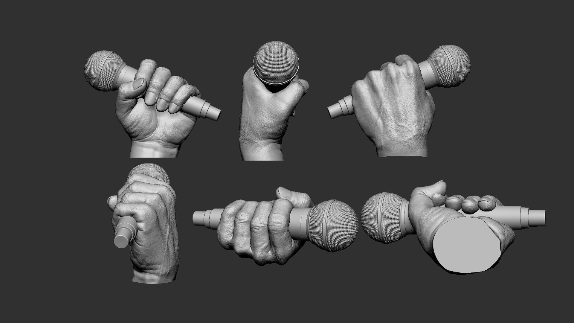 Microphone Trophy 3D print model_12