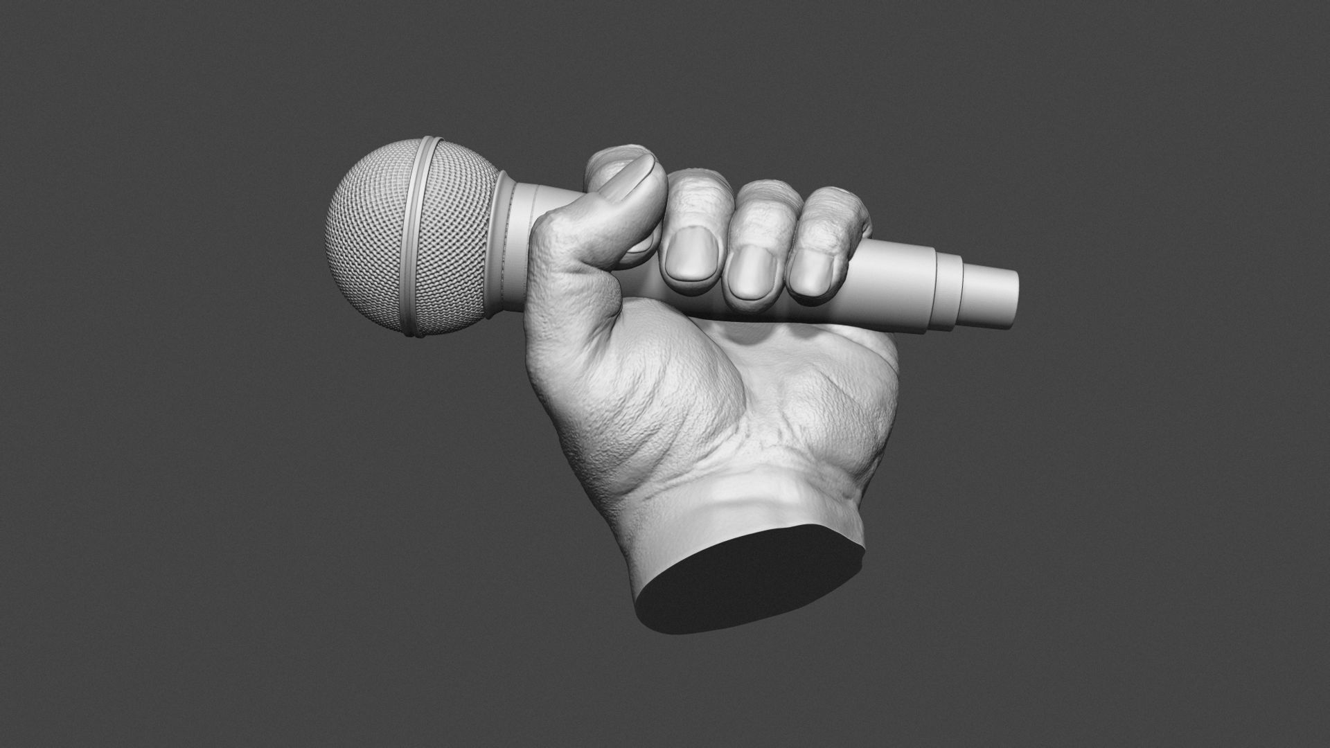Microphone Trophy 3D print model_13
